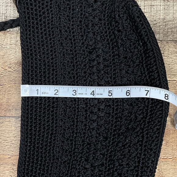 The Sak Black Crochet Shoulder Bag Purse - Picture 10 of 10